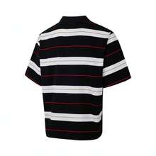 Nike 男士 AS M NK CLUB SS POLO 条纹针织翻领短袖衬衫 TIH4263-010 - 黑色 - 查看 2