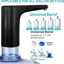 Somall 2-Pack Portable Water Dispenser Pump - USB Rechargeable Electric Pump For 2-5 Gallon Bottles, Fast & Quiet, For Home, Camping, Office - màu đen - Xem 6