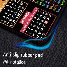 2026年日历鼠标垫，锁边鼠标垫，带节假日提醒，日历桌面垫，防滑桌面垫，防滑橡胶底，可水洗且不易褪色，办公桌垫 - 彩色 - 查看 8