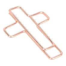 XISH 100 Clips de Papel Cruzados Abrazaderas de Papel de Metal Dorado Rosa para Clasificación de Notas de Documentos Organización de Papeleo Oficina Escuela y Uso personal. - Ororosa - Ver 7