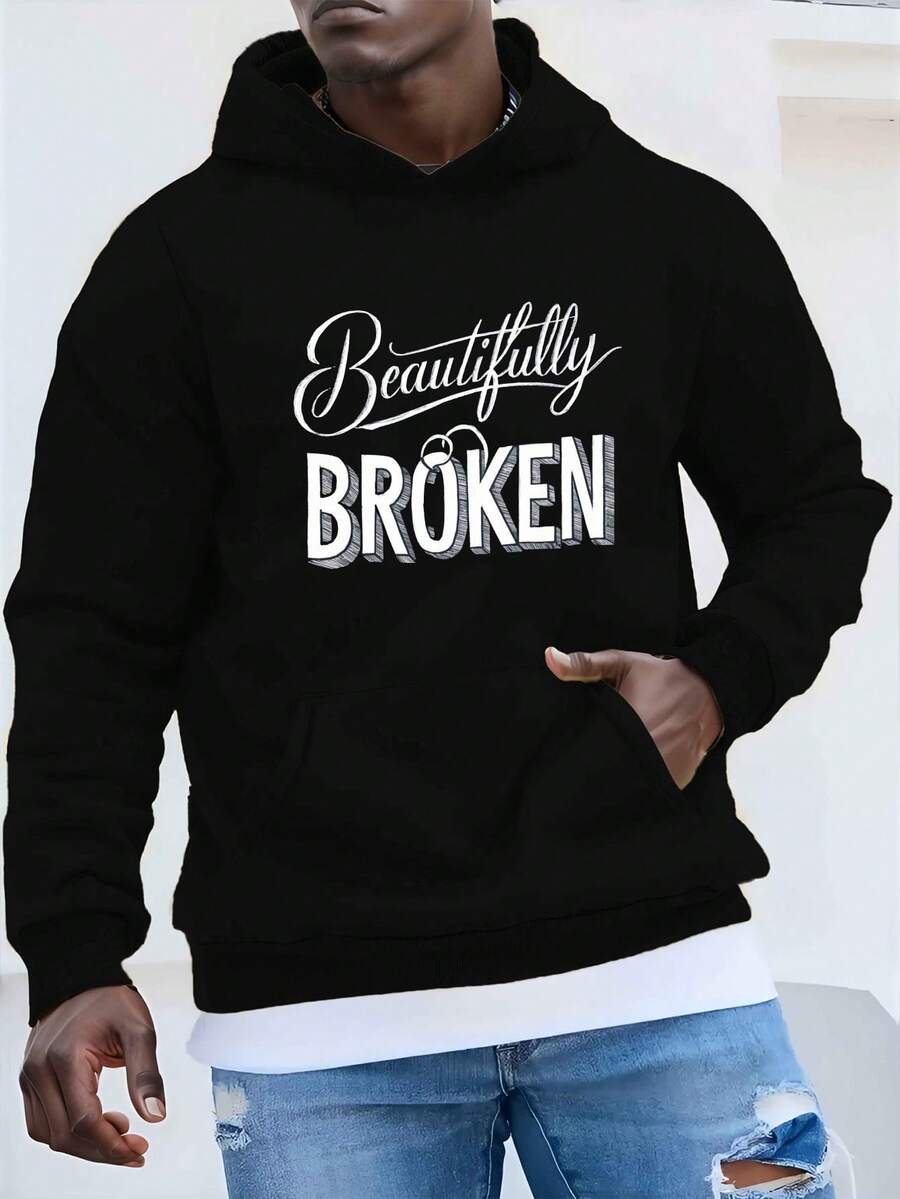 Beautifully Designed Plus Size Hoodies For Men. - Black - View 1
