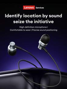 Lenovo YF42 Wired Headphones, HIFI Sound Quality Stereo Effect, Noise Cancelling, Comfortable Fit, Compatible With Smartphones, Computers, Switch Game Consoles, Type-C & 3.5mm Interfaces - Gun Gray - View 2