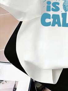 Tween Girls' Letter & Sea Turtle Graphic Round Neck Casual Short Sleeve T-Shirt - White - View 7