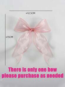 1件粉色珍珠薄纱花环，透明蝴蝶结悬挂装饰，适用于婚礼、春季、婴儿派对、母亲节、壁炉装饰、浪漫家居装饰、房间装饰、花园装饰、婚礼装饰、家居装饰、节日派对装饰彩带、生日派对、秋冬季装饰 - 粉色 - 查看 9