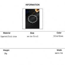 1 pieza Pulsera de mujer elegante y de lujo con flor ovalada de circonita cúbica incrustada en cobre, empaquetada en caja de regalo - Pulsera ovalada - Ver 12