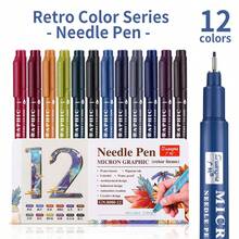 24/36 Colors Micro Liner Pen Set, 0.5mm Tip, Waterproof & Lightfast, Suitable For Art Drawing, Sketching, Outlining, Student Design - Colored Technical Pens - View 15