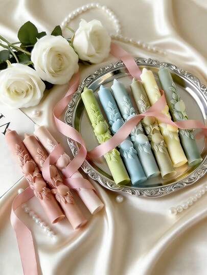 1pc Flexible Silicone Cylinder Candle Mold - Suitable For Resin, Soap Making, Wedding Candles, Bridal Crafts - Easy Demold, Can Make Long Candles For Handmade (Also Suitable For Valentine''s Day)