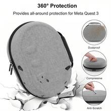 Tas Pelindung Headset VR yang Kompatibel dengan Me.Ta Quest 3 / 3S / 2, Tas Penyimpanan Perjalanan Hard Shell dengan Kantong Jala, Kotak Pelindung Tahan Guncangan untuk Aksesori Headset VR, Penyimpanan untuk Perjalanan dan di Rumah - MultiWarna - View 7