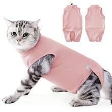 Cat Surgery Recovery Suit, Anti-Licking Post-Op Care, Soft & Breathable , Suitable For Female/Male Spay/Neuter Abdominal Incisions, Can Replace Elizabethan Collar - Multicolor - View 19