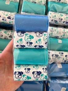 80个/4卷加厚香氛狗便袋 - 防臭、防漏、密封、易撕设计，方便携带，适用于清洁各种宠物粪便，方便的户外宠物清洁用品，多种颜色和可爱组合可选 - 彩色 - 查看 5