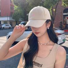 Heart Embroidery High Ponytail Half-Open Top Baseball Cap, Women Summer Sun Hat, Versatile Snapback - Multicolor - View 7