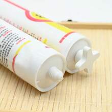 5个白色玻璃胶盖，耐用塑料密封盖，三叶草形状，适用于标准硅胶胶玻璃瓶 - 白色 - 查看 2