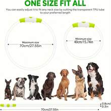 USB Rechargeable LED Dog Collar - Adjustable Pet Collar With 3 Lighting Modes And 360-Degree All-Round Safety Lighting, Suitable For Small/Medium/Large Dogs. Made Of Customizable TPU Material, Designed For Night Walking, Running And Hunting, Making Your Beloved Dog More Noticeable At Night. - Multicolor - View 8