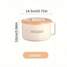 大容量不锈钢碗，带盖，耐热，可沥水，适用于厨房和餐厅 - 彩色 - 查看 5