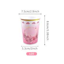 20/80pcs Spring Tea Party Disposable Tableware Set, Party Supplies Decoration, Floral Design, Pink, Disposable Paper Plates & Napkins, Spring Season - TOP - View 8