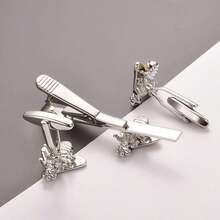 Juego de gemelos con clip de corbata para hombre, abejas, catarina, mariposa, corbata, joyería de boda y fiesta, 2.2, Metal, No es una piedra preciosa - 1 - Ver 5