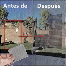 XISH Kit de Reparación de Mosquitera para Pantalla de Ventana Reparación para Mosquiteros de Ventanas y Mosquiteras 5 CM x 5 MTS Gris - Gris - Ver 2