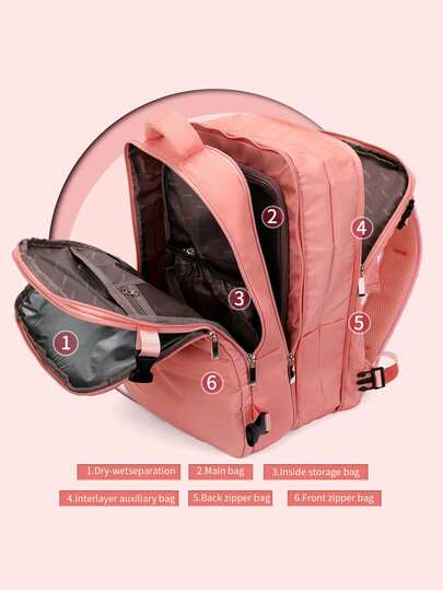 Myco 可扩展大容量旅行背包，符合航空公司随身行李标准，可容纳15.6英寸笔记本电脑，适合上学、商务出行、周末旅行、旅游、日常通勤。