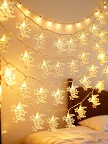 1串1.5/3米室内装饰塑料星月灯串，电池供电，家居装饰星光灯，适用于卧室、墙面装饰、婚礼派对节日装饰、斋月装饰 - 星月 - 查看 10