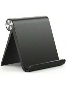 Foldable Mobile Desk Stand, Portable & Adjustable Tablet & Phone Holder With Stable Base, Black/White, Minimalist Design, Durable Tablet Stand - Multicolor - View 8