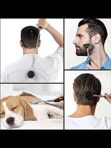 可伸缩仙人掌背部按摩器，配有 1/4 英寸和 1/2 英寸可伸缩尖刺 - 男女通用，高强度 PVC 材质，单手操作，长度可调节，便携式背部按摩器，适用于床上、沙发上、旅行中 - 耐用的仙人掌造型设计