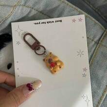 2个装 2025新款贪吃水豚钥匙扣，可爱学生背包挂件，卡通好朋友礼物，生日、男孩、女孩、圣诞节的完美之选 - 彩色 - 查看 10