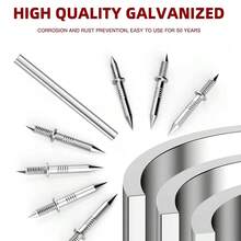 100颗双头踢脚线螺纹无缝钉，隐形螺丝钉，无痕踢脚线钉，配备1个专用钉套工具