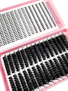 570pcs Set Of 80D Cartoon Style 3D Thick & Fluffy False Eyelashes, 10-18mm Faux Mink Fluffy Lashes, Includes 5mm/6mm/7mm Lower Lashes, DIY Lash Tray, Multi-Layer Thick DIY Individual Lashes, Russian Lashes - DD - Xem 5
