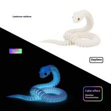 1/2/5 PCS New 3D Printed Snake With Movable Joints, Colorful Ornament For Home & Office Desktops, Suitable For Various Room Decorations; Can Be Used As Statue, Stress Relief Toy & Fidget Toy, Ideal Gift For Birthdays, New Year And Parties (Eye Color Random) - Multicolor - View 5
