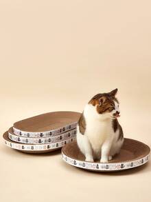 PETSIN 2-i-1 kattskrapbräda och säng, skyddar soffan från kattrepor, stor oval form Valphåll valphåll kattleksaker Kattskrapstolpe