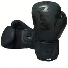 1 Pasang 2pcs Sarung Tinju Profesional untuk Latihan, PU Hitam, Pelindung Pergelangan Tangan, Sarung Tinju Pertandingan Klub, 12oz 14oz - MultiWarna - View 1