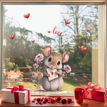 1片逼真动物图案装饰窗贴 - 静电吸附玻璃贴纸，树枝图案，可移除且不留残胶 - 适用于家庭、办公室、咖啡馆等场所 - 易于粘贴在玻璃表面 - 彩色 - 查看 12