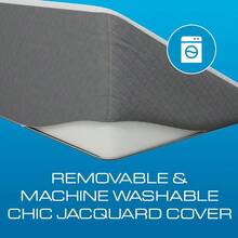 Almohada inclinada para cama con parte r de espuma viscoelástica elegante funda jacquard para dormir y contra el reflujo ácido y la acidez estomacal almohada ERGE contra los ronquidos de Kölbs - Altura extra ancha de 12" - Ver 4