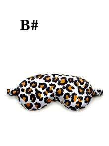 Mặt nạ ngủ hai mặt bằng lụa giả họa tiết da báo, mặt nạ ngủ cản sáng 3D ôm sát, thoáng khí, mát mẻ, mặt nạ ngủ ngắn và du lịch dành cho nữ, che mắt ngủ sâu không gây áp lực, mặt nạ ngủ in họa tiết có dây đeo điều chỉnh được. - Nhiều màu - Xem 9