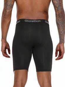 3pcs Men's Sports Long Leg Boxer Briefs, New Brand Underwear, Luxury Shorts, Soft & Comfortable - Multicolor - View 3