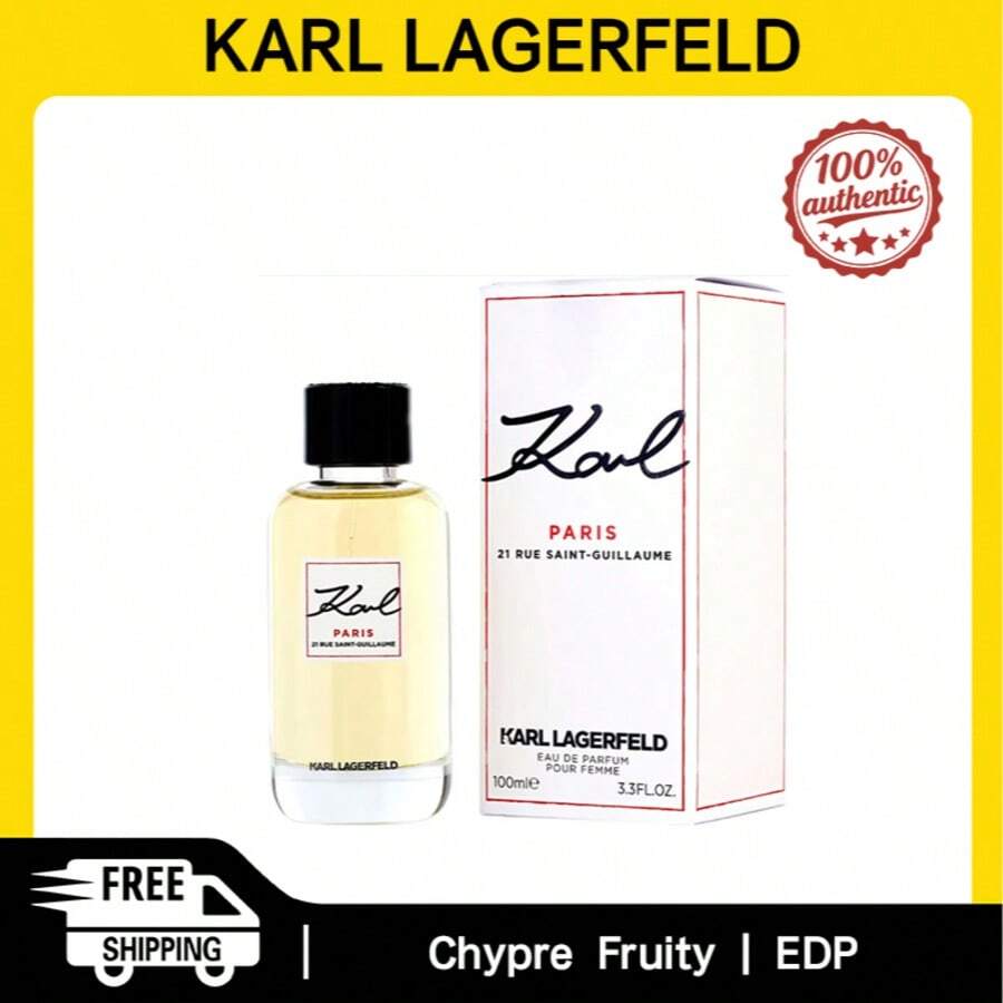 Karl Lagerfeld 21 Rue Saint-Guillaume Women Eau De Parfum Spray 100ml Cipro Floral Fragrance Women's Perfume Authentic Original Long-Lasting Scent - Hương thơm Chypre trái cây - Xem 1