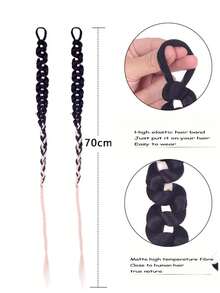 24 Inch Braided Wig, European And American Style Boxer Braid, Bubble Braid, Ponytail, Twist Braid, Double Ponytail Synthetic Wig For Women - Multicolor - View 11