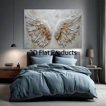 2D Flat,1pc 12x18in(30x45cm) Four Sizes Available Canvas Elegant Angel Wings Wall Art - High-Definition Printed Canvas With Waterproof Hooks Can Be Hung Directly,Thick Wooden Frame - Modern French Inspired New Year's Eve/New Year Celebrations Christian Gifts Valentine's Day Gifts Christmas Gifts Decor For Bedroom,Office Kitchen, Perfect Gift Idea Home Decor Interior Design - Elegant Christmas & Year-Round Decor, Wrap-Around Canvas Frame Living Room & More, Indoor/Outdoor Use, Bedroom Wall Decor | Elegant Wall Art | Waterproof Canvas - 銀色 - 查看 2