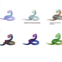 1/2/5 PCS New 3D Printed Snake With Movable Joints, Colorful Ornament For Home & Office Desktops, Suitable For Various Room Decorations; Can Be Used As Statue, Stress Relief Toy & Fidget Toy, Ideal Gift For Birthdays, New Year And Parties (Eye Color Random) - Multicolor - View 7