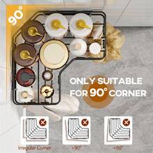CADIMAC Corner Shower Caddy Bathroom , Three-Piece Rust-Proof Stainless Steel Bathroom Storage Rack, Large Capacity, No Drilling Required, Suitable For Bathroom Storage And Home Décor.Bathroom Accessaries,Christmas Shower,Bathroom Deccor,Toothbrush Holder. - 白色 - 查看 3