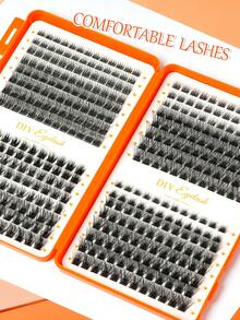 392pcs/Set False Eyelashes DIY Kit | Over 10 Styles, Includes Glue, Makeup Remover And Application Tools - Featuring False Lashes, Glue, Makeup Remover, Tweezers And Brush, Suitable For Professionals And Beginners, Convenient For Home Use, Starter Eyelash Kit - Nhiều màu - Xem 6