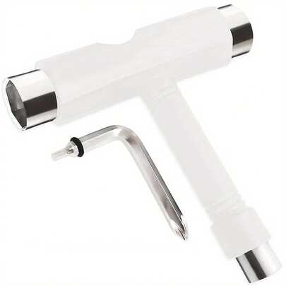 2-delat skateboardverktygssats - rostfritt stål, bärbar multifunktion, inkluderar insexnyckel och L-formad skruvmejsel - snabbt underhåll och justering för skateboard, longboard, rullskridskor, omfattande lösning för skateboardunderhållsbehov, viktigt verktyg för skateboardentusiaster, multifunktionellt skateboardverktygssats