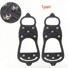 1/2 Pair Outdoor Anti-Slip Snow Shoe Spikes, 8-Teeth Stainless Steel Ice Cleats, Suitable For Icy And Snowy Surfaces, Winter Non-Slip Shoe Crampons - Multicolor - View 9