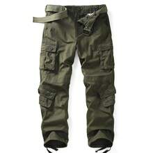 AKARMY Men's Casual Cargo Pants 850g Pants / 1 Pcs Pants / 100% Cotton Camo Pants Combat Work Pants With 8 Pockets(No Belt) - xanh quân đội - Xem 14
