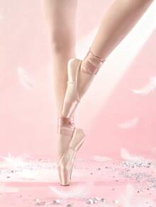 Ballet Pointe Shoes, Ballet Dance Shoes With Ribbons, Girl Princess Ballet Shoes, Elegant Pink Ballet Flats