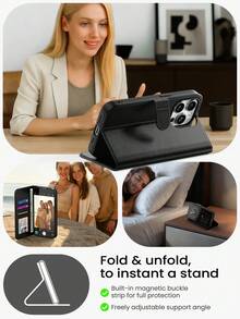 适用于 16 Pro Max 的钱包式手机壳，适用于 13、11、17 Pro Max 的卡槽式手机壳，适合日常使用；适用于 Galaxy A56 的蝴蝶压纹翻盖手机壳；多功能时尚手机配件；适用于 Galaxy A17、A55、A54、A53、A52、A51 的钱包式翻盖手机壳；适用于 Galaxy S25 Ultra 的手机壳，可放置信用卡。 - 黑色 - 查看 4