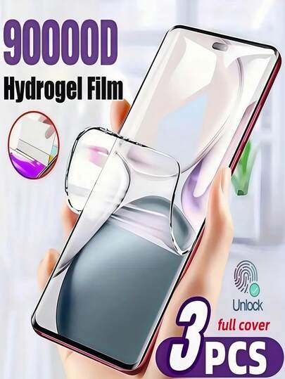 3 piezas de película protectora de pantalla de teléfono móvil a prueba de explosiones y resistente a los arañazos, compatible con Huawei/Honor, con capa de aceite suave, reparación automática de arañazos, fácil de aplicar. Película protectora suave, no de vidrio, esencial para protección diaria, oficina y hogar. Accesorios de teléfono a prueba de agua, a prueba de golpes y anti-caídas.