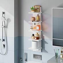 Tomnk 5-Tier Floating Wall Shelf, Wall Decor, Versatile Storage & Display, Sleek Space-Saving Display & Storage Rack, For Bedroom, Living Room, Office - Multicolor - View 11
