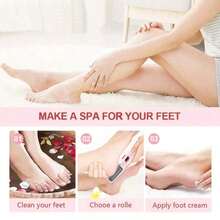 Electric Foot File,1 Set Rechargeable FootFile Tool With Replacement Heads, Professional Foot Care Tool For Home & Salon Use - Hồng - Xem 6