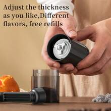 OBOVAY 1个手动咖啡研磨机便携式研磨机家用户外旅行手摇式咖啡研磨机可调节豆研磨机 - 黑色 - 查看 10